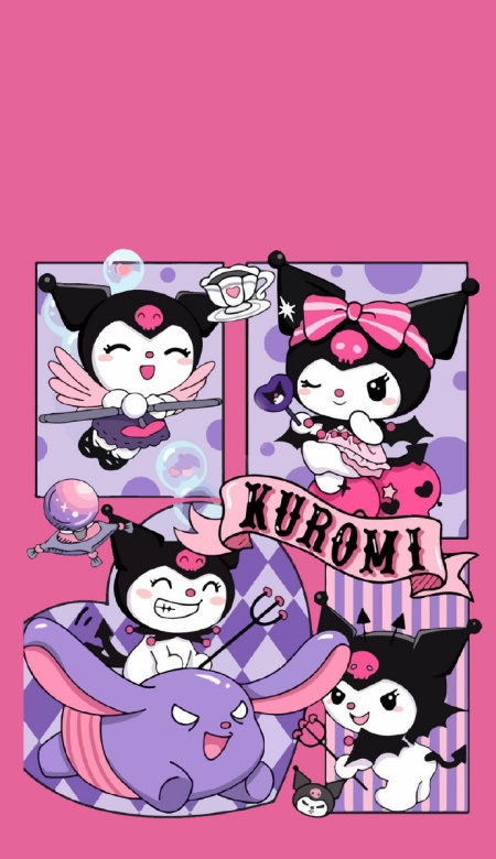 库洛米暗黑系背景来了 甜丧风聊天结界