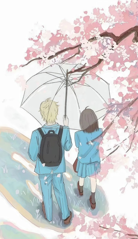 跃动青春动漫壁纸 解锁屏幕上的春日庆典