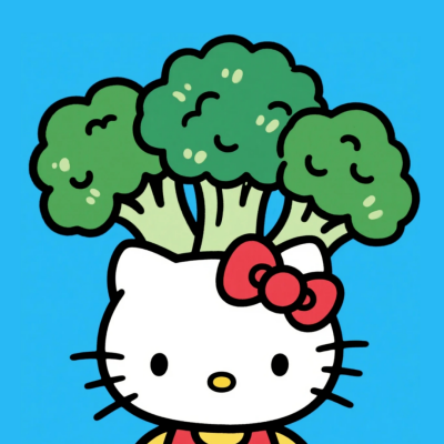 HelloKitty西兰花头像 萌到违反蔬菜法